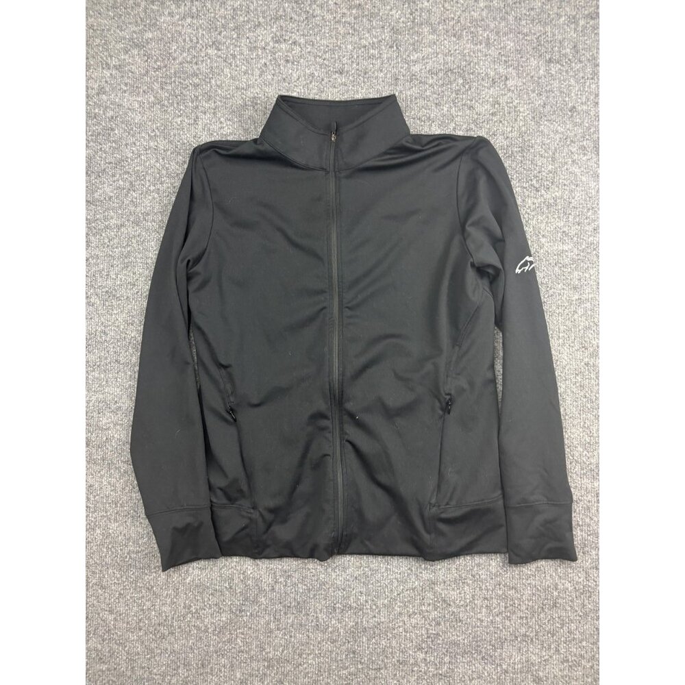 FootJoy‎ Jacket Mens Medium Black Full Zip Track Golf Lightweight Stretch Knit